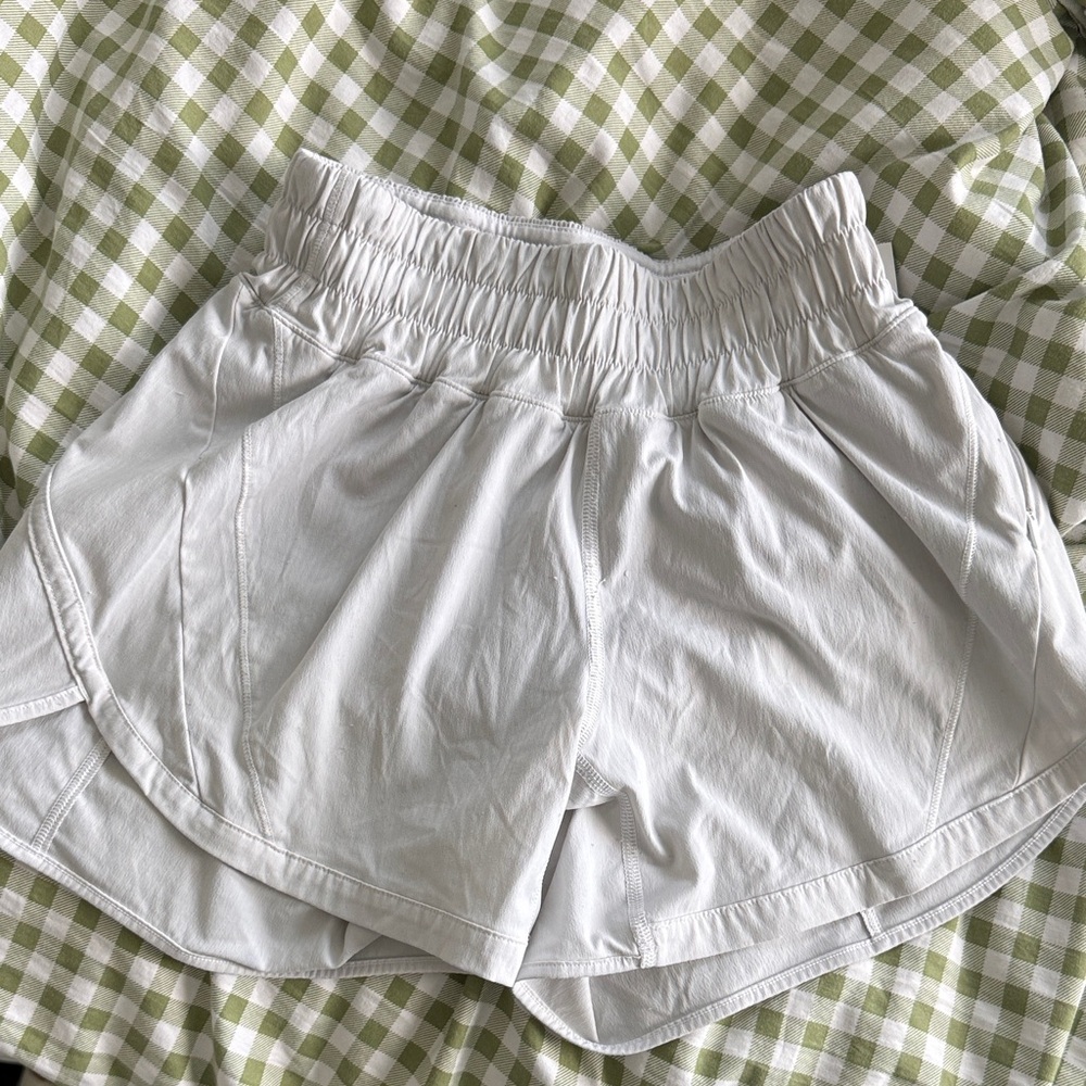 Lululemon White Athletic Shorts